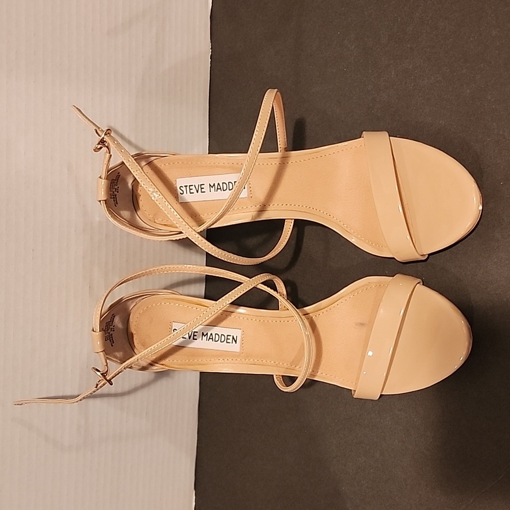 Blush Steve Madden Criss-cross High Heels